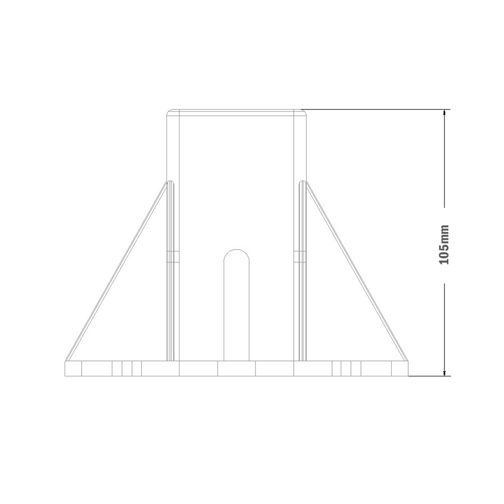 33-4545-1SS MODULAR SOLUTIONS MOUNTING FOOT 4 SIDED FOR 45 X 45 FULLY ENCLOSED